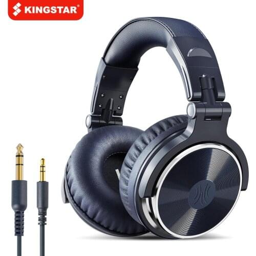 KINGSTAR Wired Headset Professional Studio Pro DJ Headphones With Mic Earbuds Dual-Duty Cable HiFi Music Earphone For Phone PC