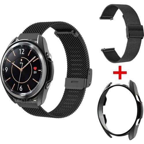 Strap For Samsung Galaxy Watch 3 41mm 45mm Band With Bumper Protector Cover PC Case For Samsung Watch 3 Bracelet Accessories