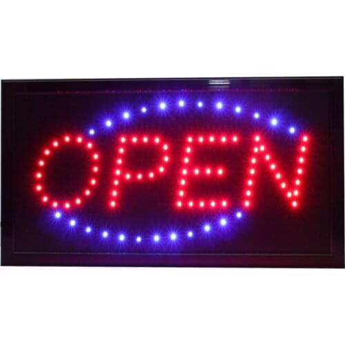 CHENXI Super Brightly Led Open Store Business Shop Neon Signs Animated Motion Running with Switch US/EU/AU/UK Plug Indoor