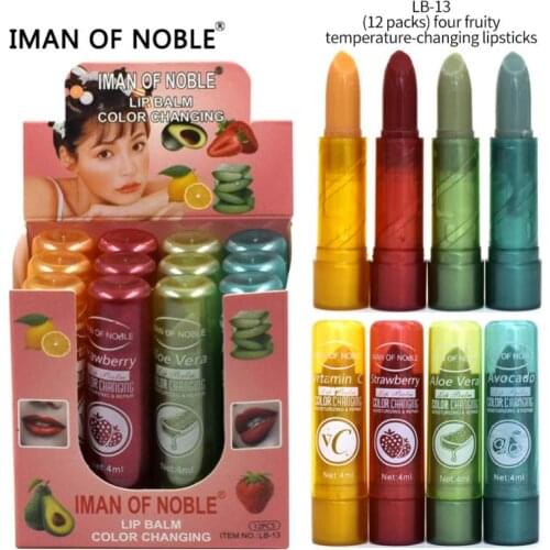 1 Pcs Thermochromic Lip Balm Fruity Moisturizing Lipstick Lip Primer Reduces Lip Lines Prevents Dryness Lipstick Cosmetics TSLM1