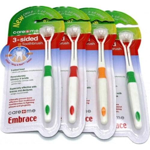 1pcs Three sides toothbrush ultrafine soft-bristle Baby Children toothbrush hot sale
