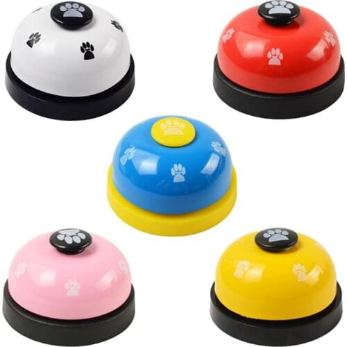 Pet Training Bell Paw Print Metal Doorbell Dog Puppy Feeding Calling Communication Device Interactive Toy