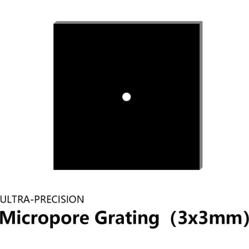 Ultra precision optical micropore Blackening of stainless steel 3x3mm aperture 50um thickness 0.05mm