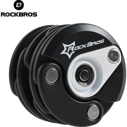 ROCKBROS Anti Theft Bicycle Lock Mini Folding Key Chain Code Lock Hamburger-Lock Bicycle Accessories MTB Road Mountain Bike Lock