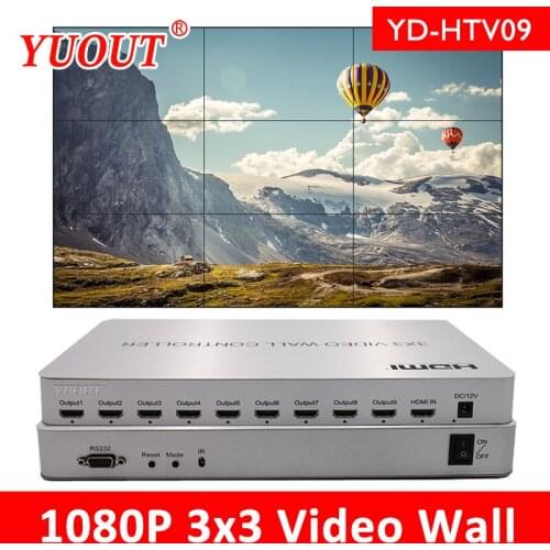 YUOUT YD-HTV09 3x3 2x4 4x2 HDMI Video Wall Controller 3x3 2x2 HDMI VIDEO WALL CONTROLLER