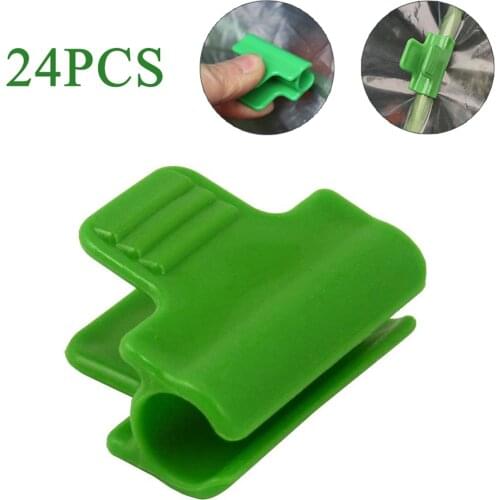 Greenhouse Clip 24Pcs Plastic Greenhouse Film Clip Clamp Gardening Tool Greenhouse Accessories for 16mm Tube
