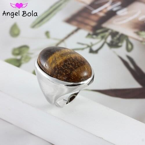 Newly Designed Gothic Oval Luxury Healed Quartz Jade Female Ring Jewelry Wedding Banquet Wholesale