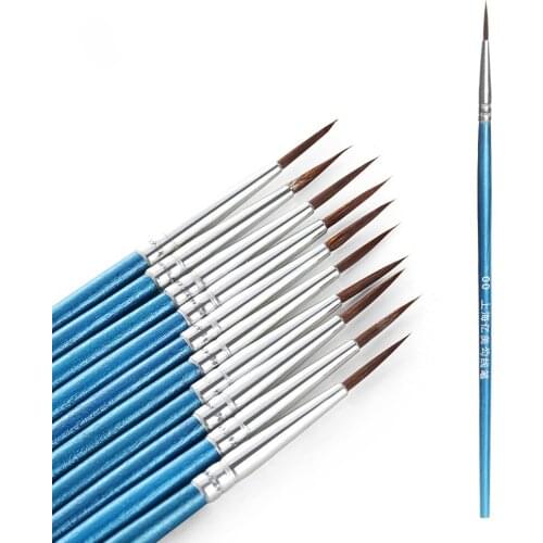 10 PCS Fine Hand Painted Thin Hook Line Pen Art Supplies Drawing Art Paint Brush Nylon Brush Acrylic Painting Pen