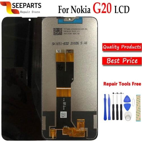 100% Tested Black 6.52" LCD Display For Nokia G20 LCD Touch Screen Digitizer Assembly Replacement parts For Nokia G20 LCD Screen