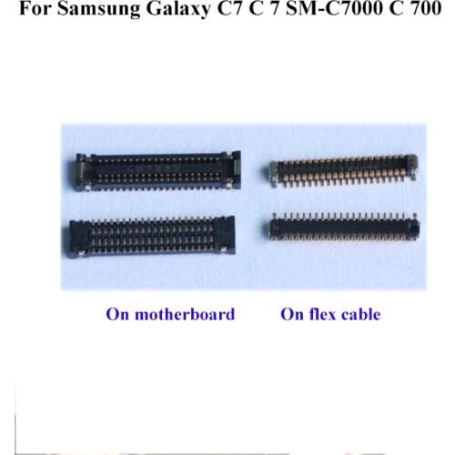 2PCS Dock Connector Micro USB Charging Port FPC connector For Samsung Galaxy C7 C 7 SM-C7000 logic on motherboard mainboard