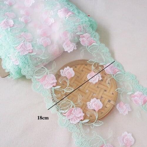2Yards Bilateral Embroidered Tulle Lace Trim ,Mesh Embroidery Lace Ribbon For Craft&Sewing Clothing Accessories