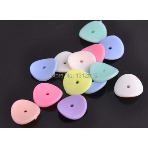 2017 new 15mm 200pcs Diy Mixed Color Acrylic leaf Spacer Beads For jewelry making YKL0198