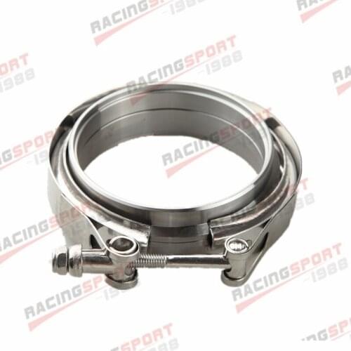 4" Self Aligning Male/Female V-Band Vband Clamp CNC Mild Steel Flange Kit