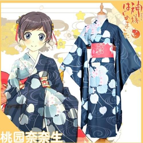 Anime! Kamisama Kiss Nanami Japanese Summer Festival Bathrobe Kimono Uniform Cosplay Costume Party Dress Suit Free Shipping
