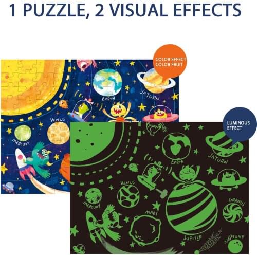 Luminous Puzzle Deer and Forest Jigsaw Puzzle for Kids Adult,Challenging and Family-Friendly Fun Indoor Game Toys Children Gifts