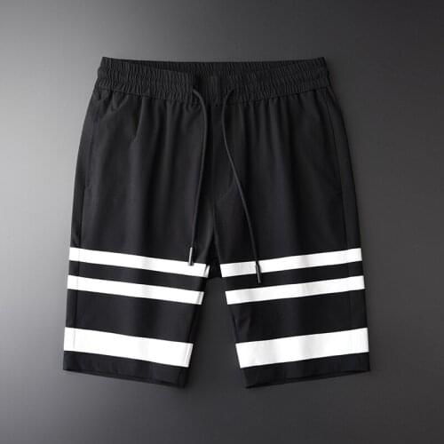 Stripe Printed Mens Plus Size 4xl Luxury Summer Thin Casual Trousers Fashion Ventilate Men Short Pants