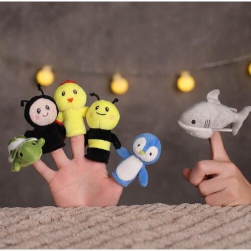 Kawaii Animal Turtle Chick Shart Bee Bug finger puppet, 4" Baby Doll