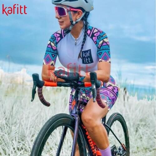 Kafeet 2021 Summer New womens Triathlon Outdoor Sports Cycling Wear Short-sleeved Cycling Wear Professional Rider Jumpsuit