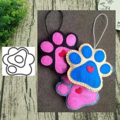Metal cutting dies cut build up Dog paw print smile collage Scrapbook PAPER CRAFT card album stencils craft die