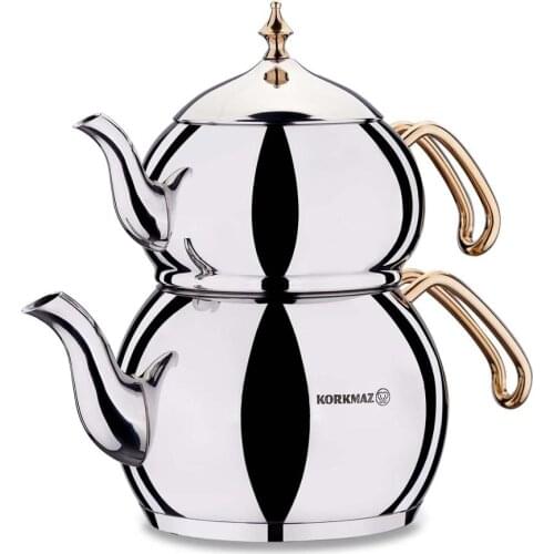 Korkmaz Steel Teapot Set