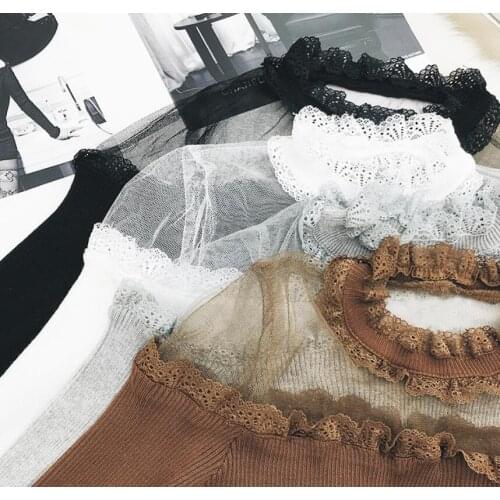 Spring winter new Korean small fresh students sweet long sleeved Beaded shirt sweater women sweater coat