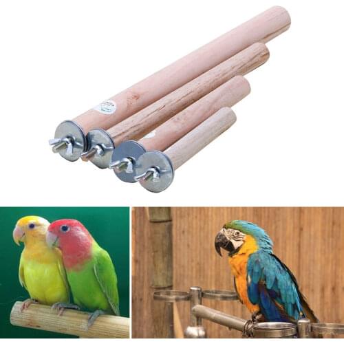 New Parrot Pet Raw Wood Stand Toy Parakeet Hamster Branch Perches for Bird Cage