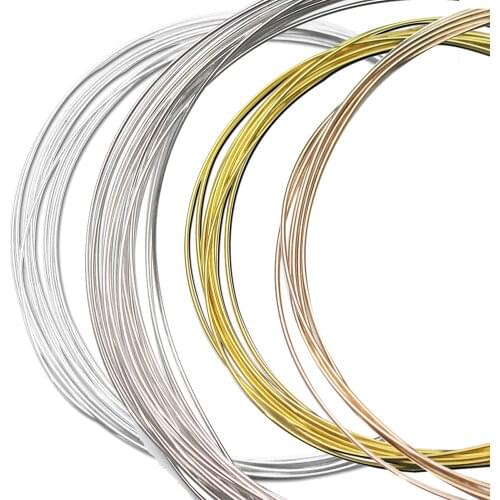 1meter 925 Sterling Silver Beading Stringing Solid Silver Wire Jewelry Thread Filament Accessories 0.3-1mm Jewelry Components