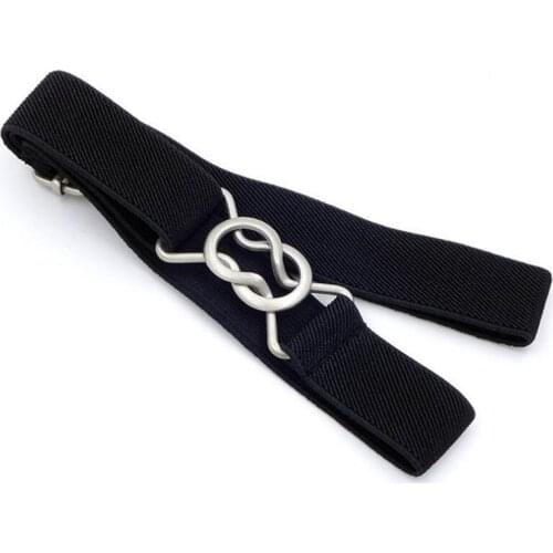 Simple Boys and Girls Belt 8 Shape Buckle Elastic Children Elastic Belt Casual Belts Clothing Accessories