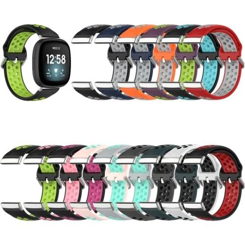 Silicone Wrist Strap For Fitbit Versa 3/Sense Smart Watch Band Breathable Sports Bracelet For Fitbit Versa 2 Correa Wristbands
