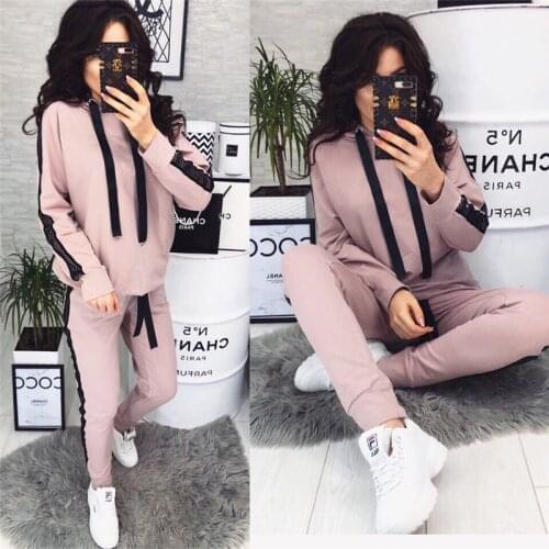 Tracksuit Women Two Piece Set Spring Autumn Clothes Hoodies Sweatshirt + Pants Sport Jogger Suit Sportswear Womens Sets Outfits