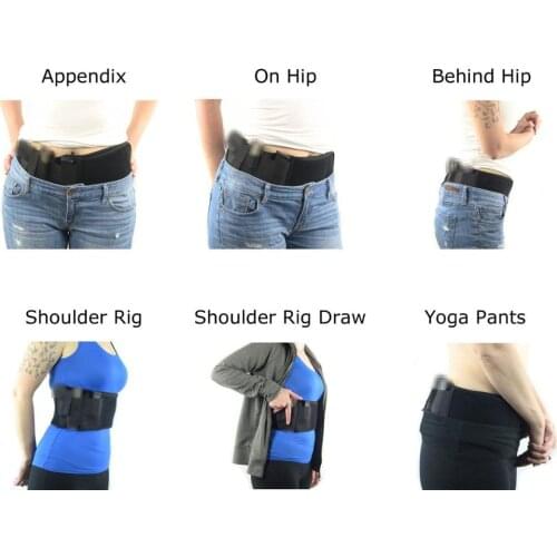 Tactical Concealed Carry Ultimate Belly Band Holster Gun Pistol Holsters Fits all Pistol Wholesale Gun Case Glock Accessories