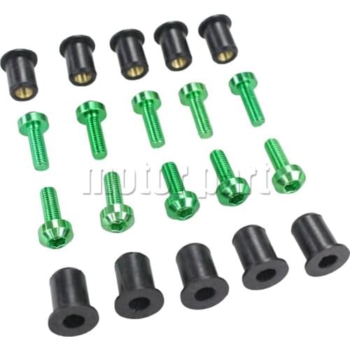 Universal 10X 5mm Motorcycle Windscreen Windshield Mounting Nuts Bolts Screw Nut Fastener Kit Accessories
