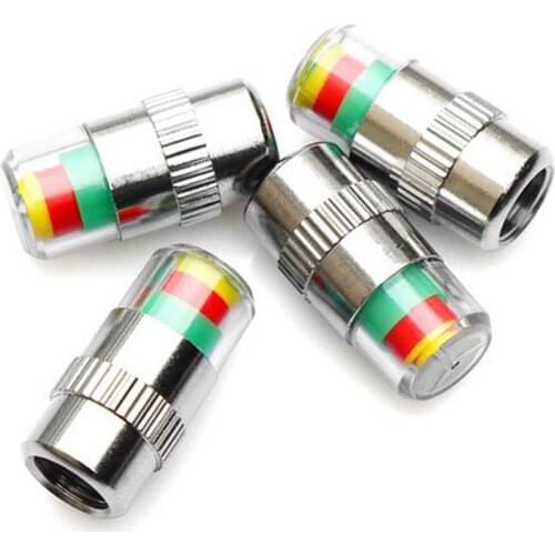 Universal Visiable 32 Psi 2.4 Bar Air Warning Alert Tire Valve Pressure Sensor Monitor Light Cap Indicator For Cars