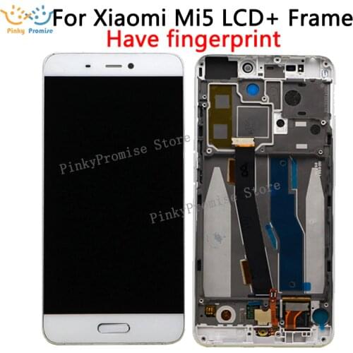 For Xiaomi Mi 5 LCD Display + Frame Touch Screen Panel For Xiaomi Mi5 LCD Digitizer Display Replacement Repair Parts Tested