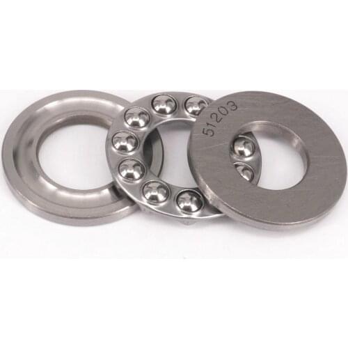 1)51203 17x35x12mm Axial Ball Thrust Bearing Set(2 Steel Races + 1 Cage)AEBC-1