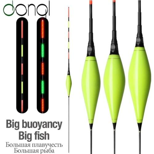 DONQL 1PCS LED Electronic Fishing Buoy Night Vision Buoy Day And Night Bold Battery x2 High Quality Fishing Accessories