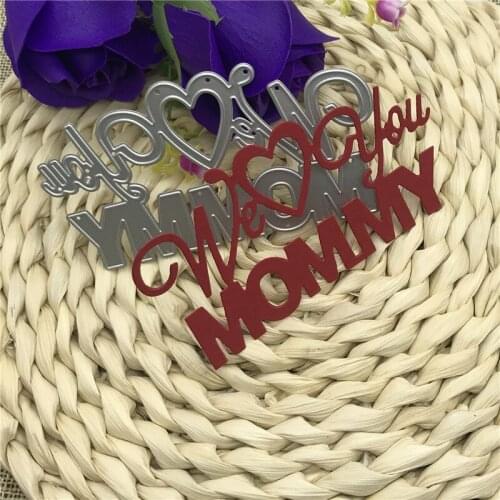 Happy Mothers' Day Metal Cutting Dies Stencils For Card Making Decorative Embossing Suit Paper Cards Stamp DIY