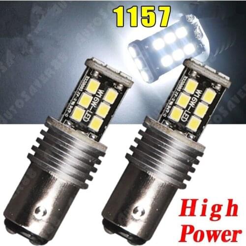2X Super White 1157 2835 15W 15 SMD BAY15D P21/5W High Power Tail Brake LED Light 12V Error Free Bulb Lamp