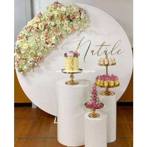3pcs/set)Wedding White Acrylic Circle Backdrop Stand senyu1582