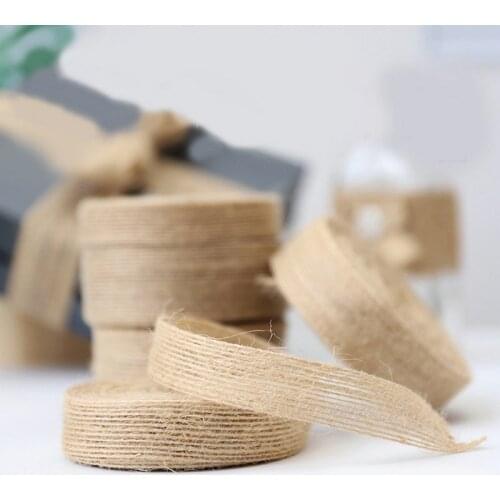 5m/Lot Natural Jute Burlap Ribbon Diy Wedding Ribbon Decoration Accessories 1cm 2cm 2.5cm 3.8cm Festival Supplies Party Crafts