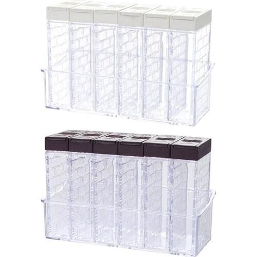 6 Pcs/Set Spice Seasoning Box Pp Salt Pepper Jars Box Kitchen Spice Storage Bottles Cooking Kitchen Accessories