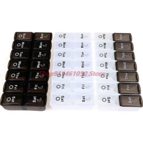 7Days Weekly Pill Case 14 Grids Tablte Organizer Pill Box Pill Storage organizer