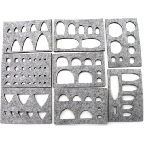 8pcs Wool Felt Mold Needle Felting DIY Craft Stencil Applique Handicraft Shaping