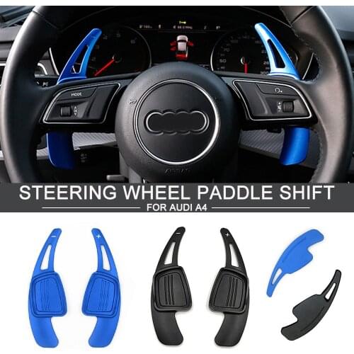 Car Steering Wheel Shift Paddle Shifter Extended Trim Cover Sticker Aluminum Alloy for audi A6 Q7 TT TTS Interior Accessories