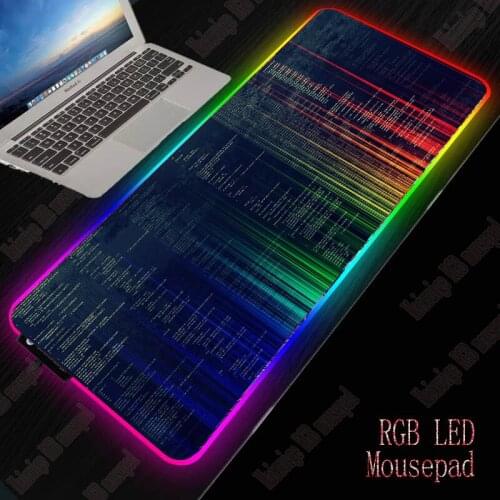 Cityscape Symmetry Skyline RGB Gaming Large Mouse Pad LED Computer Mousepad Big Mouse Mat with Backlight for Keyboard Mice Mat