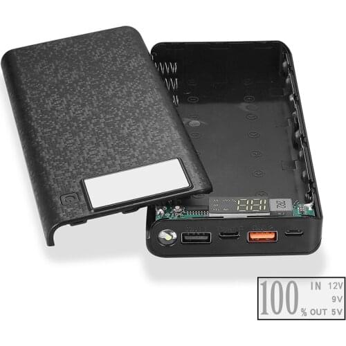 DIY Power Bank Case 8x18650 Battery Case Support Quick Charger 18650 battery Holder Charging Box Charge QC 3.0 DIY Shell