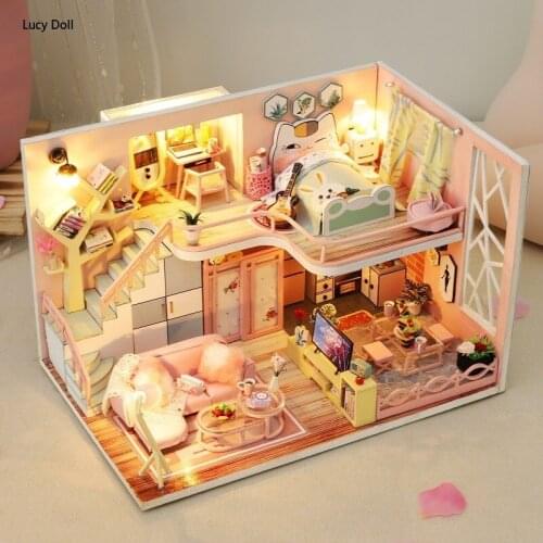 Diy DIY House Flower Story House Princess Room Handmade Creative Assembly House Model Birthday Gift Valentines Day Gift