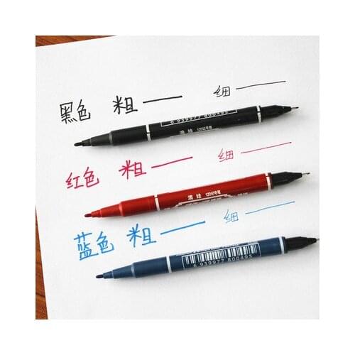 Aowa water-based small double-headed marker pen for childrens drawing and hook liner wholesale