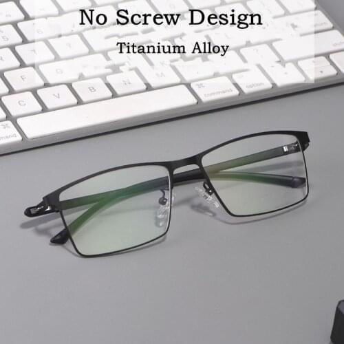 KatKani Mens Titanium Alloy Anti-Blue Light Reading Glasses +1.00~+4.00 HMC Coated Lenses Super Light Comfortable Glasses P8837