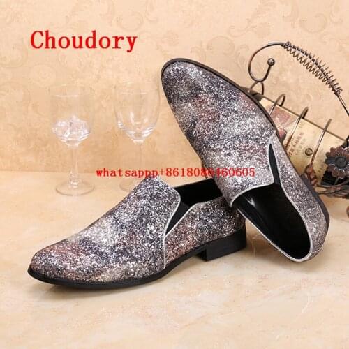 Choudory Mens shoes genuine leather high heels mixed colors loafers wedding dress zapatos hombre italian luxury shoes men oxford